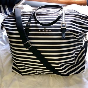 Kate Spade Striped Weekender Bag